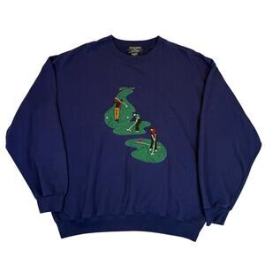 Vintage Starting Point Golf Printed Crewneck Men's Sweater Shirt Sz XL